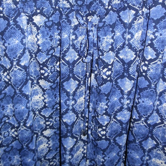 RW&CO Blue Snakeskin Print Dress - Size Large - Picture 5 of 7